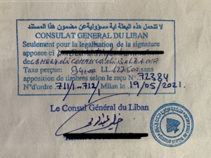 Legalizzazione documenti Libano