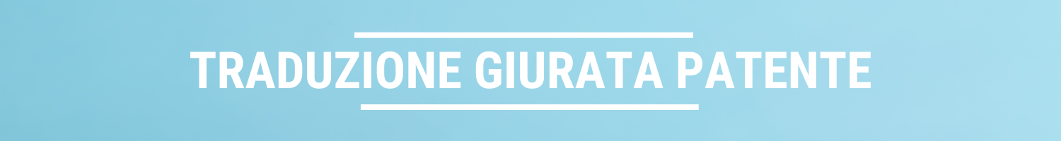traduzione giurata patente