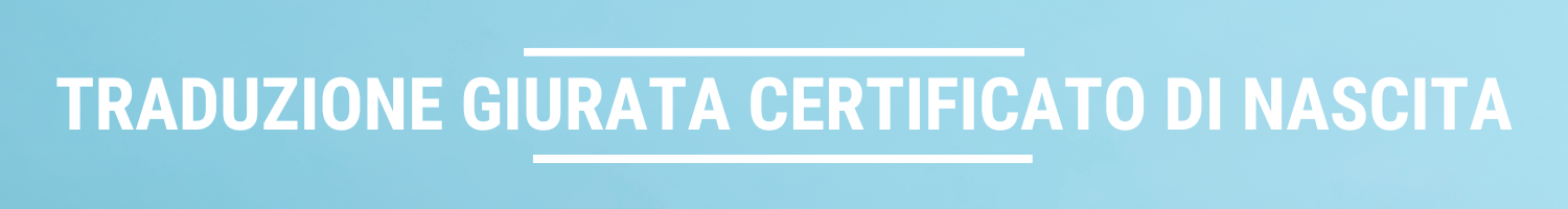 traduzione giurata certificato nascita