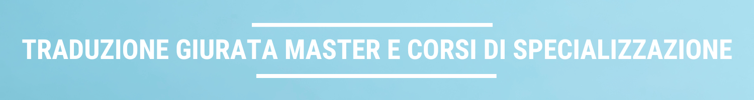 traduzione giurata master corsi